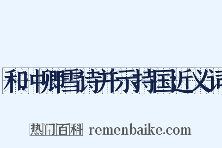 和冲卿雪诗并示持国近义词是什么意思的图片